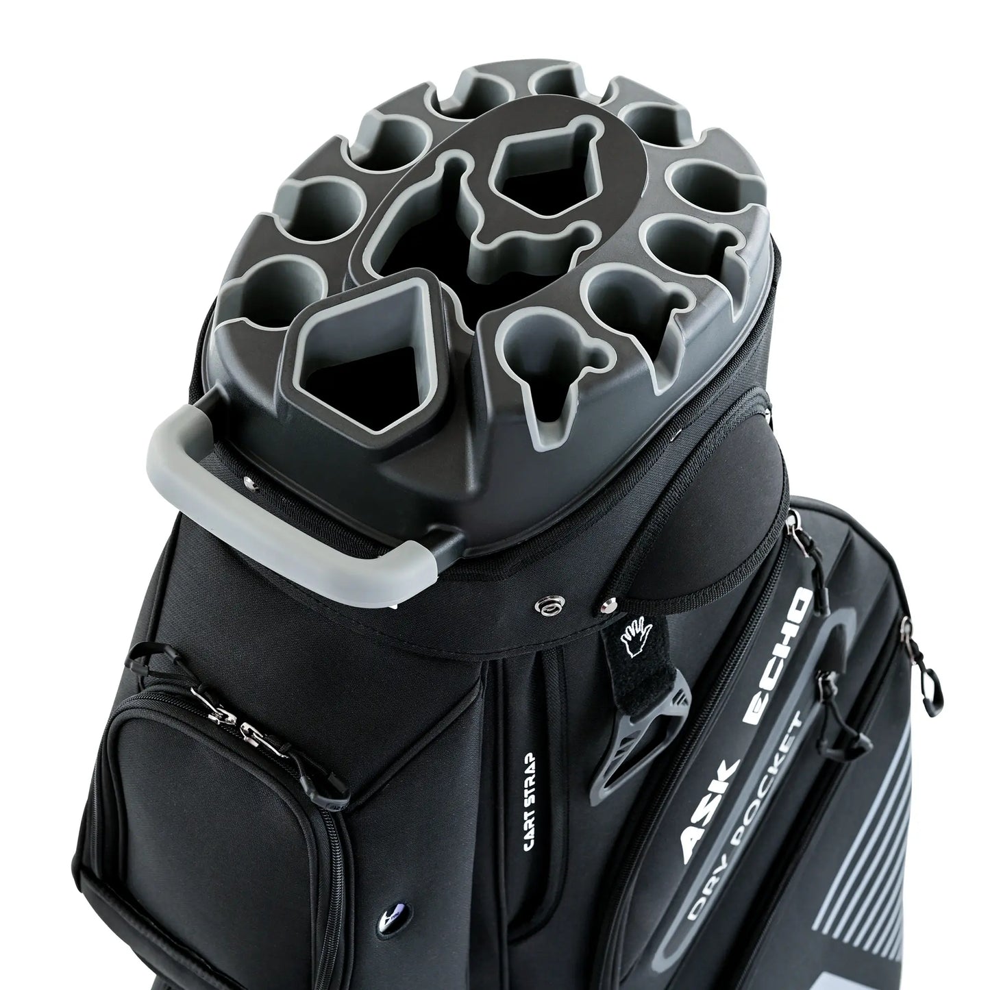 ASK ECHO T-LOCK 2.0 14-Way Golf Cart Bag, Quiet Organizer Dividers, Premium Storage Golf Bag