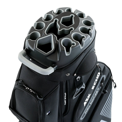 ASK ECHO T-LOCK 2.0 14-Way Golf Cart Bag, Quiet Organizer Dividers, Premium Storage Golf Bag