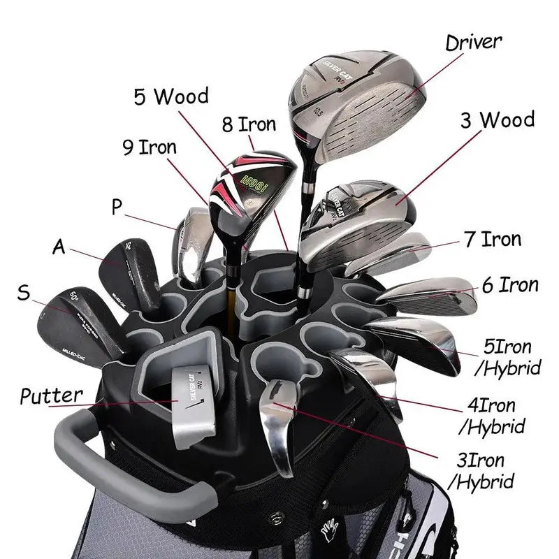 ASK ECHO T-LOCK 2.0 14-Way Golf Cart Bag, Quiet Organizer Dividers, Premium Storage Golf Bag